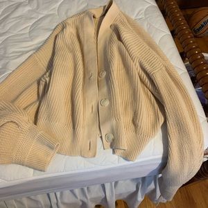 & Other Stories Cropped Ribbed Cardigan